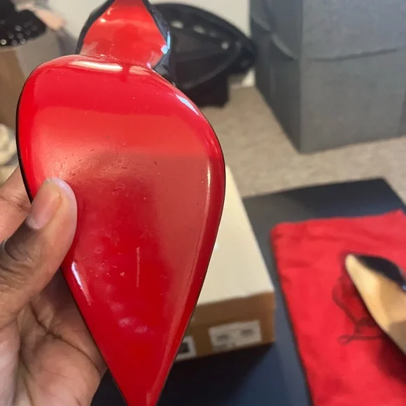 Black red bottoms in original box with box bag included. Like new. - Picture 5 of 9